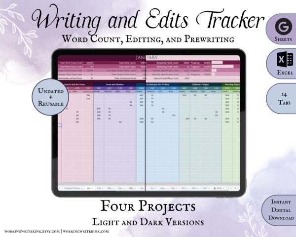 Writing and Editing Tracker